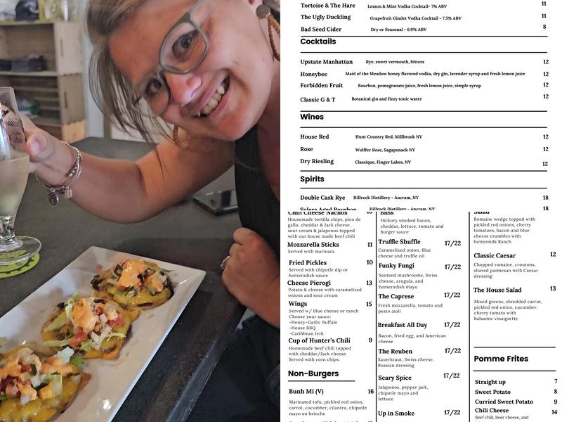 Hudson Ale Works Menu