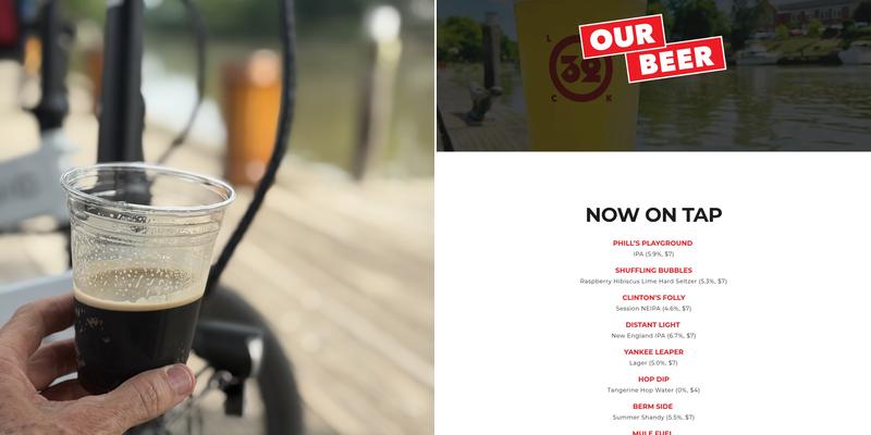 Lock 32 Brewing Company Menu