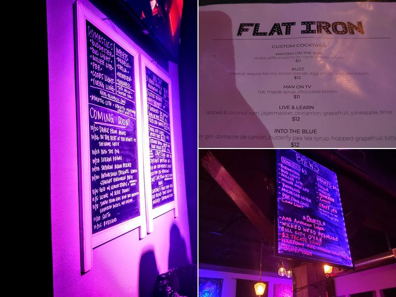 Flat Iron Menu