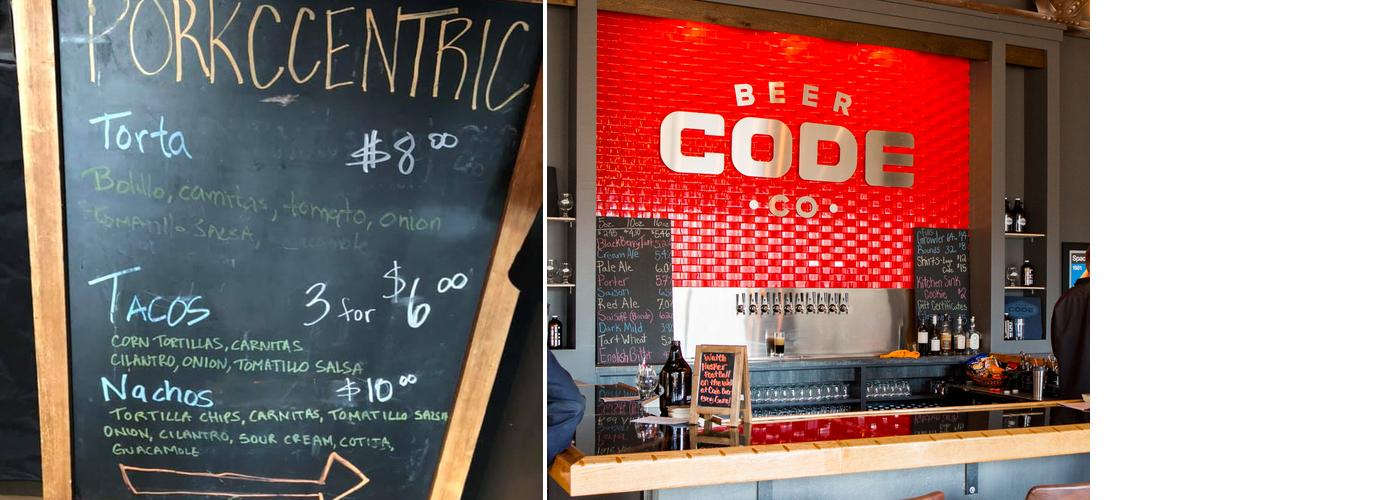 Code Beer Company Menu