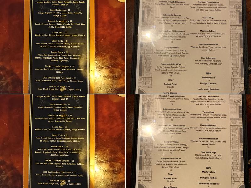 Founders Speakeasy Menu