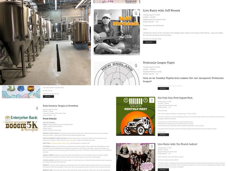 Spyglass Brewing Company Menu