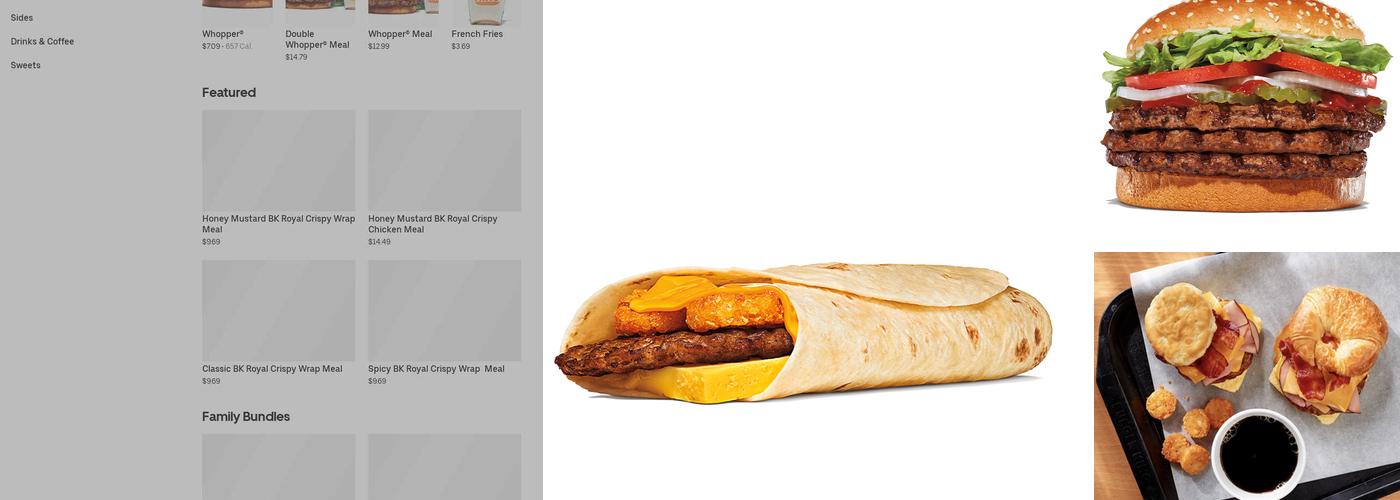 Burger King Menu