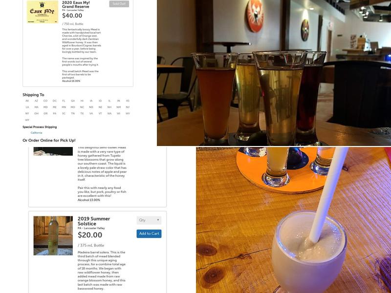 Meduseld Meadery Menu