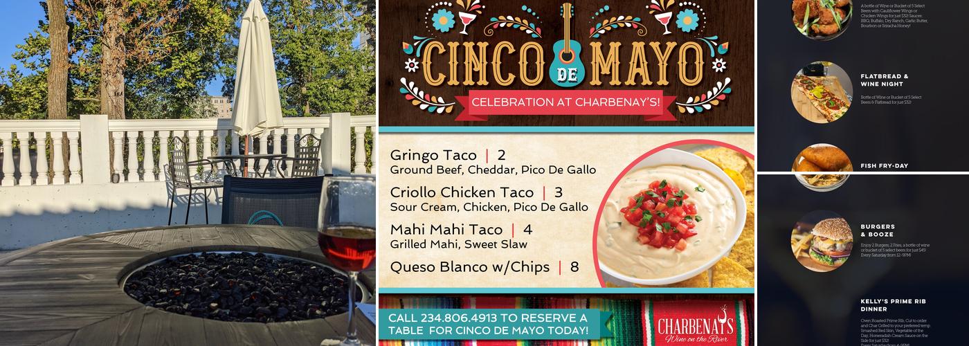 CharBenay's Wine on the River Menu