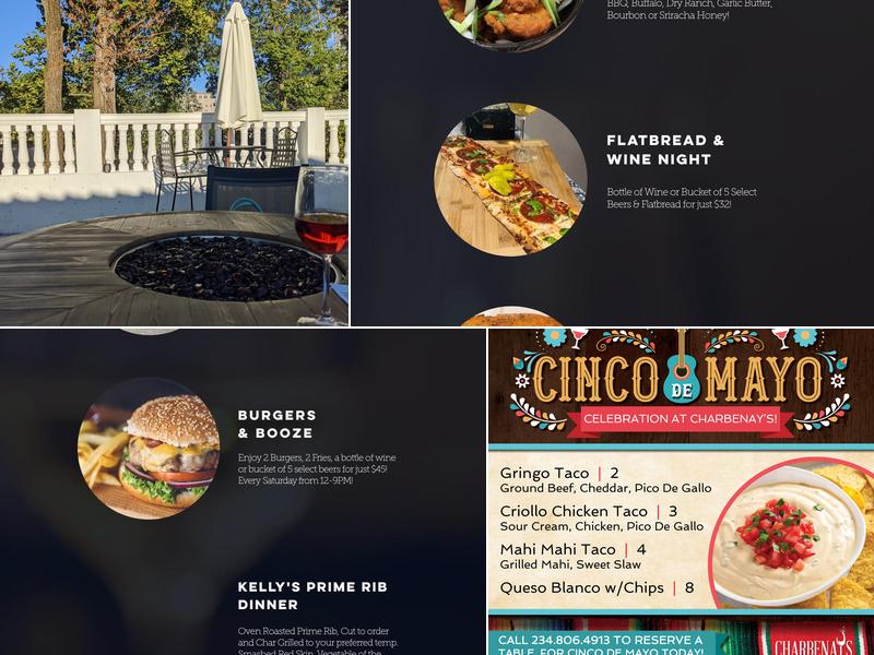 CharBenay's Wine on the River Menu