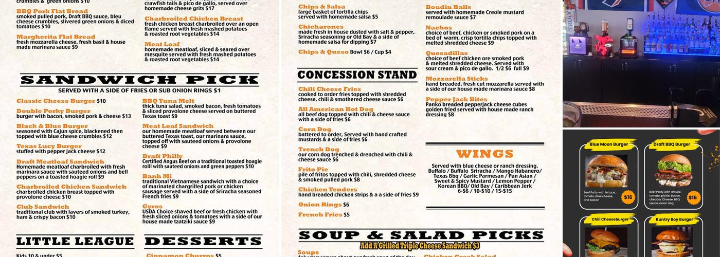 The Draft 1488 Menu
