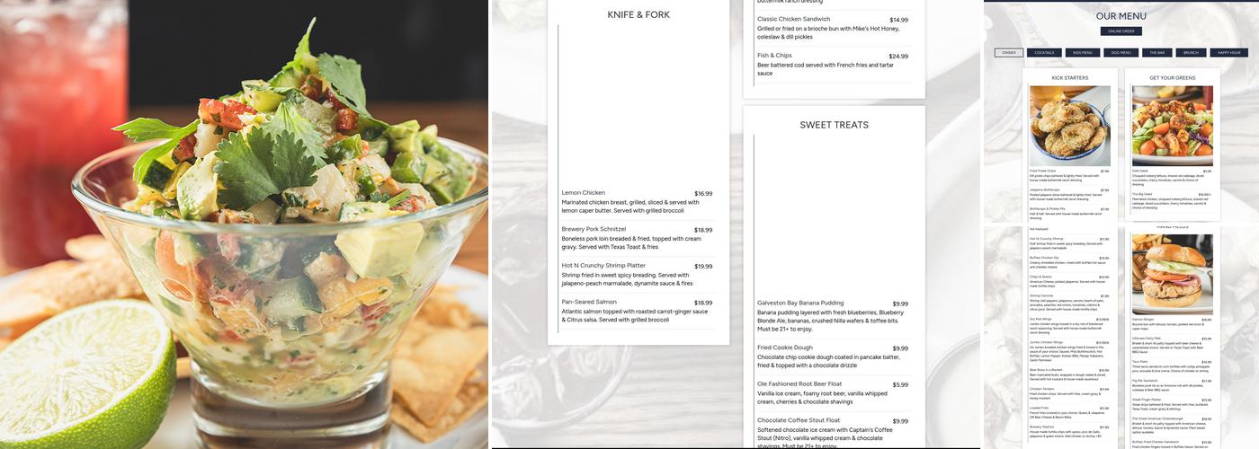 Galveston Bay Brewing Menu