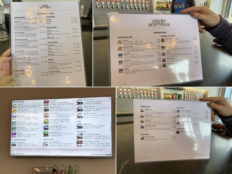 Angry Scotsman Brewing Menu