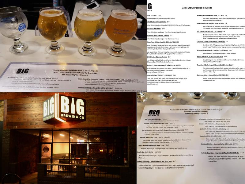 Beer Is Good Brewing Company Menu