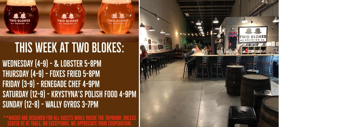 Two Blokes Brewing Menu