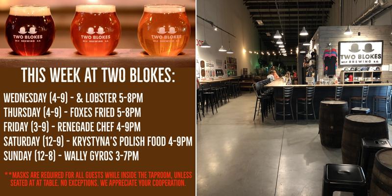 Two Blokes Brewing Menu