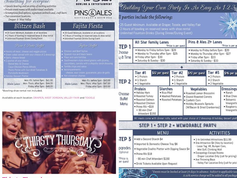 Pins & Ales - West Jordan Menu