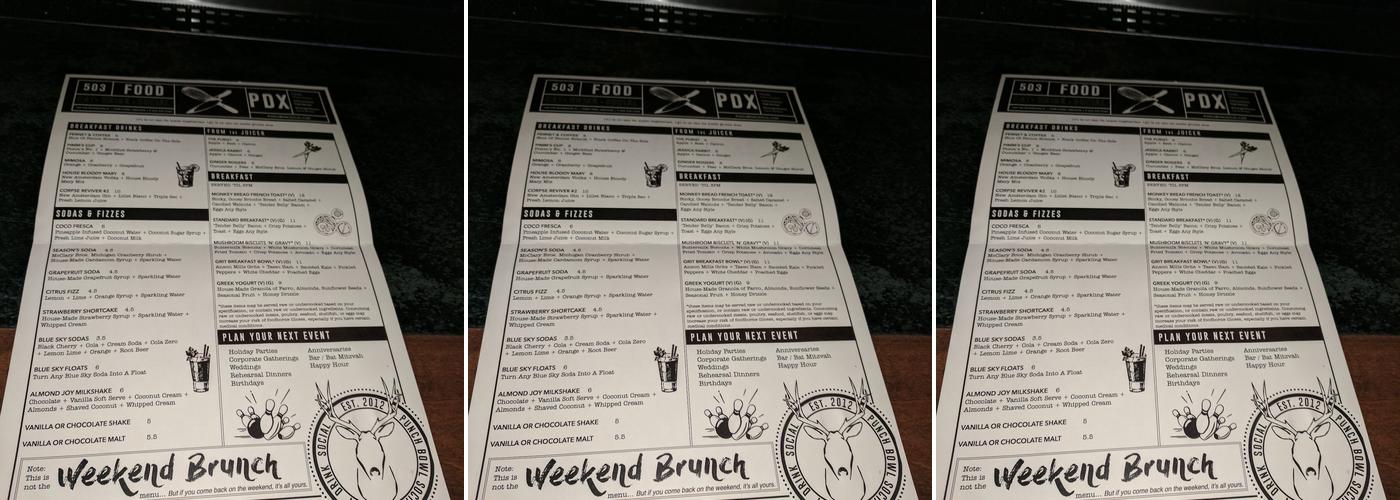 Yamhill Pub Menu