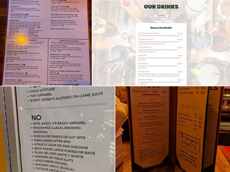 Uncle Buck’s | Dinner, Drinks & Dancing Menu