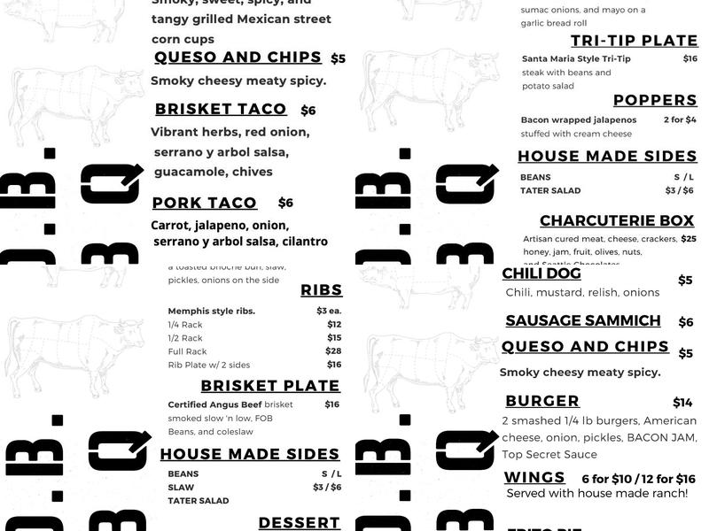 FOB Forward Operating Base Brewing Menu