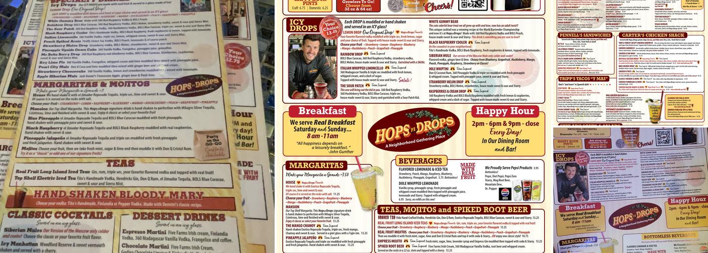 Hops n Drops Menu