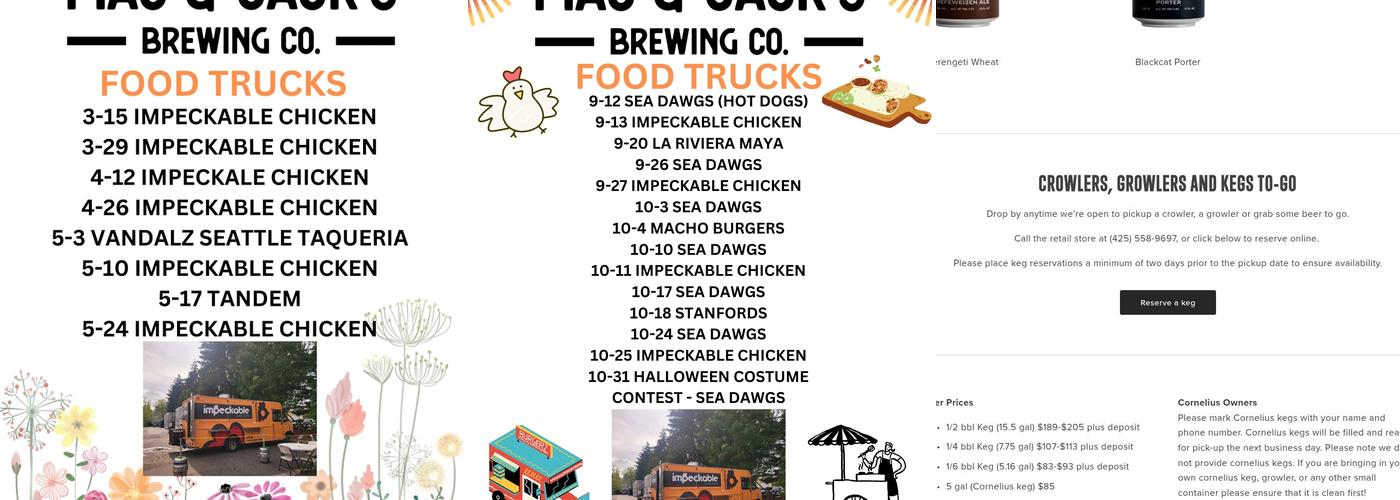 Mac & Jack's Brewery Menu