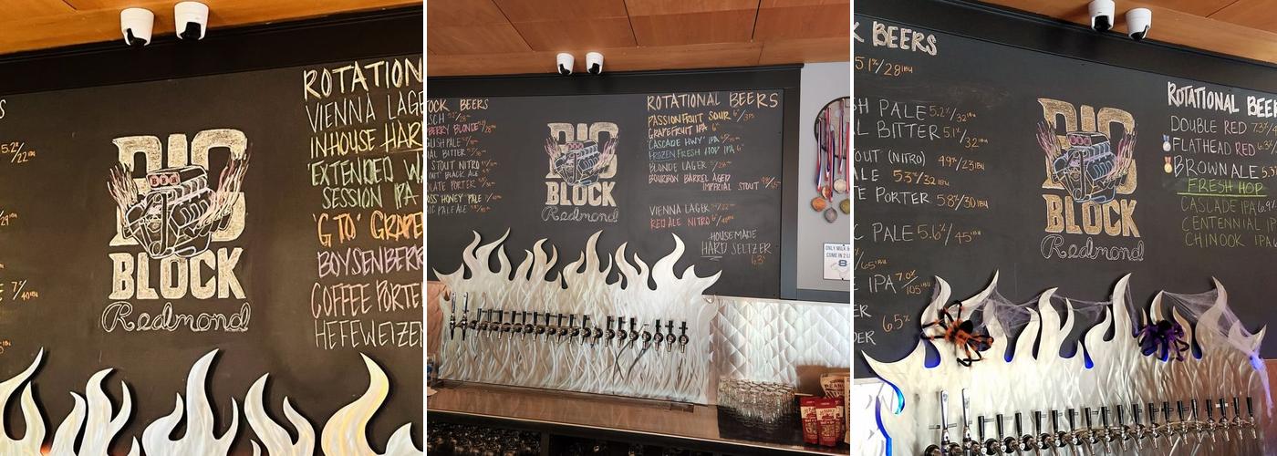 Big Block Brewing Menu
