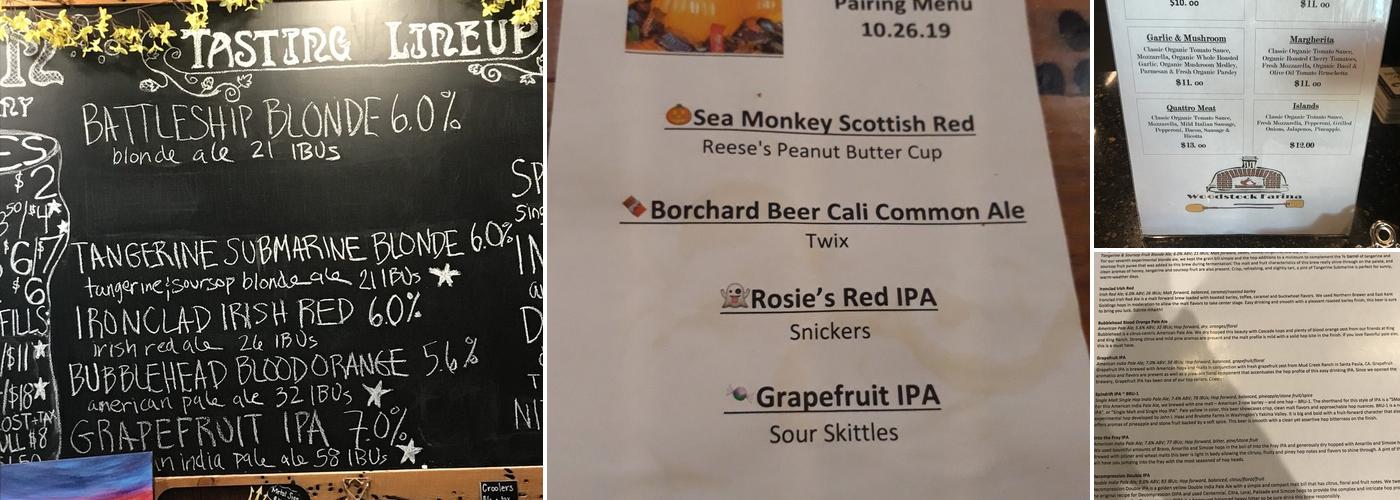 Poseidon Brewing Company Menu