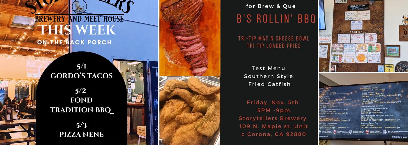 Storytellers Brewery and Meet House, LLC Menu