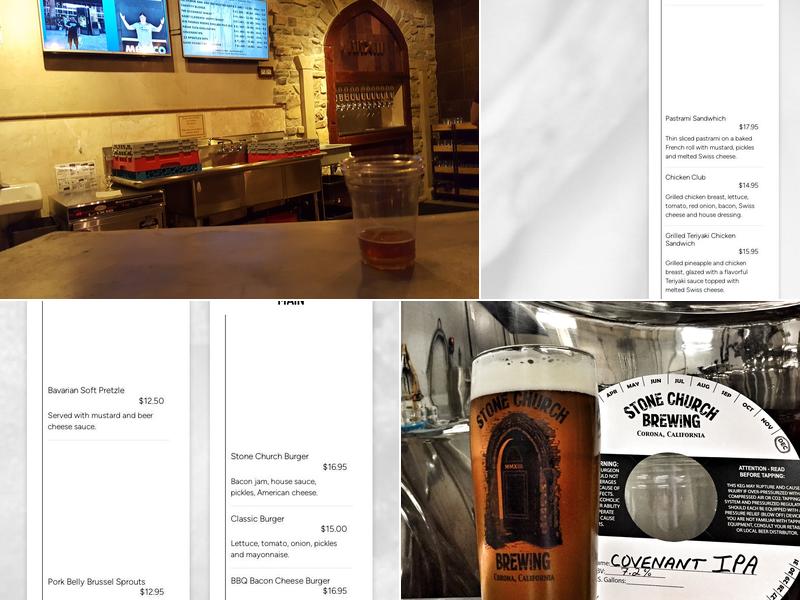 Stone Church Brewing Menu