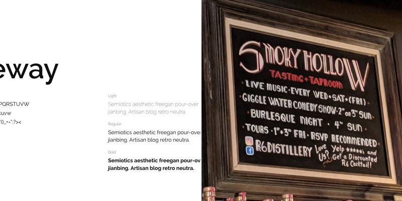 Smoky Hollow Tasting & Taproom Menu