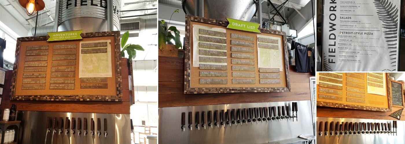 Fieldwork Brewing Company | Napa Menu