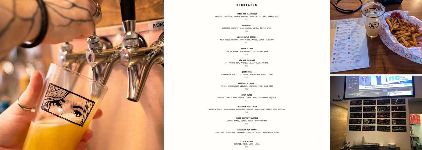 Hidden Tap And Barrel Palo Alto Menu