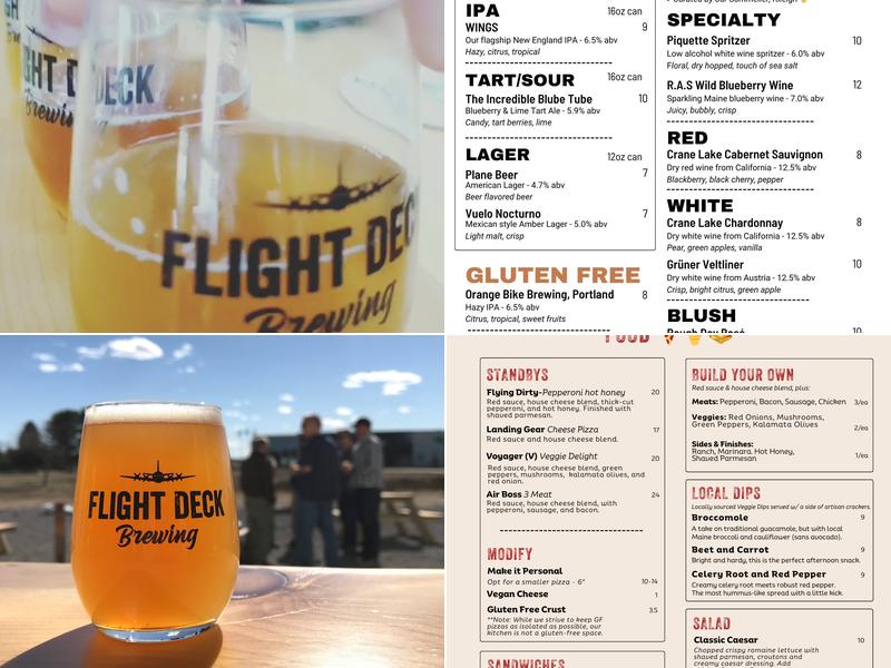 Flight Deck Brewing Menu
