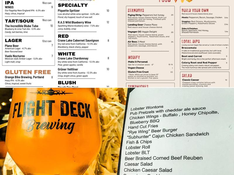 Flight Deck Brewing Menu