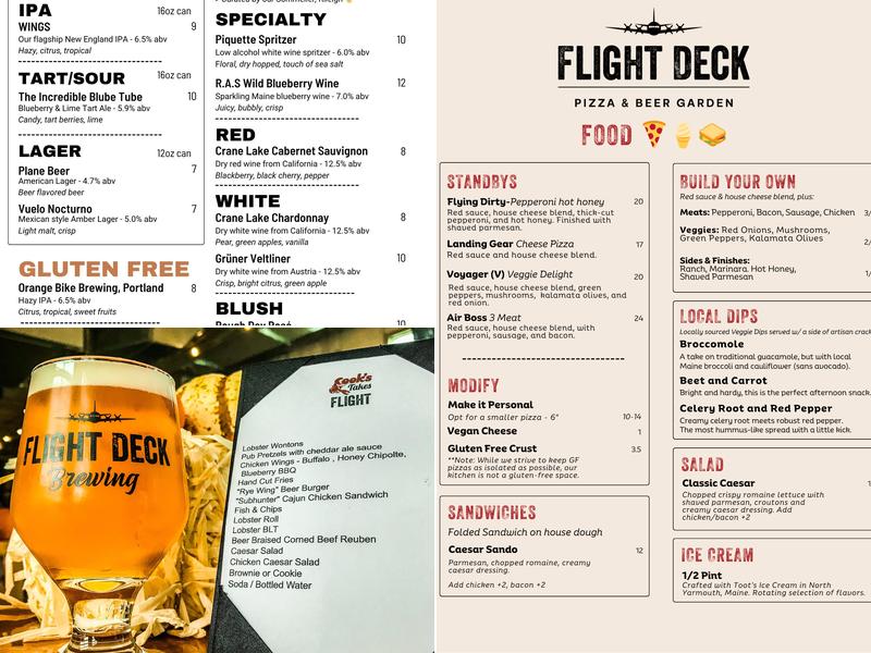 Flight Deck Brewing Menu
