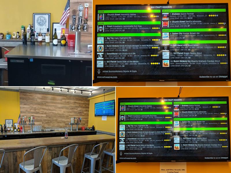 850 Craft Reserve Menu