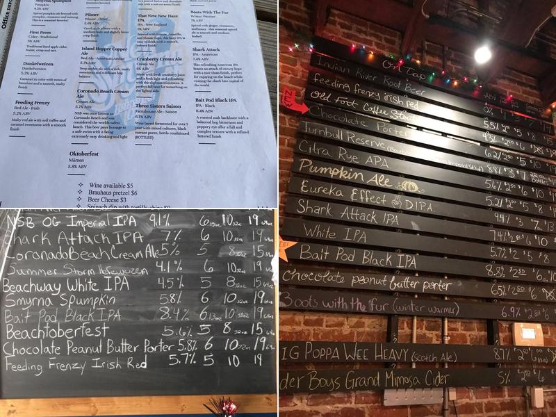 New Smyrna Beach Brewing Company Menu