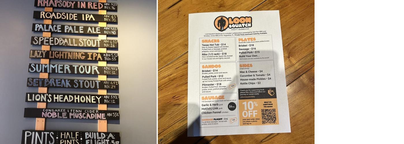 Dog Rose Brewing Co. Menu