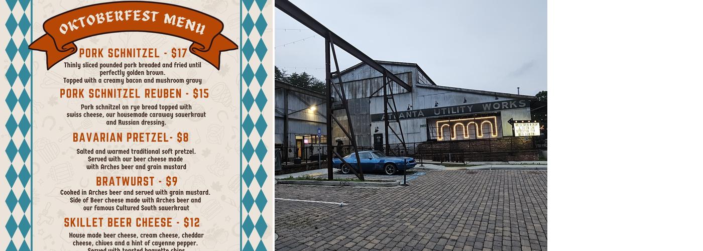 Arches Brewing Menu