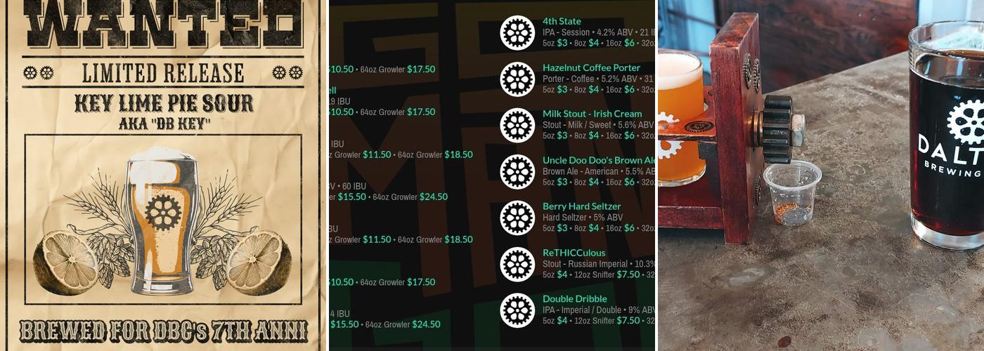 Dalton Brewing Company Menu