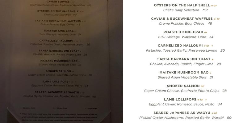 The Edith Menu