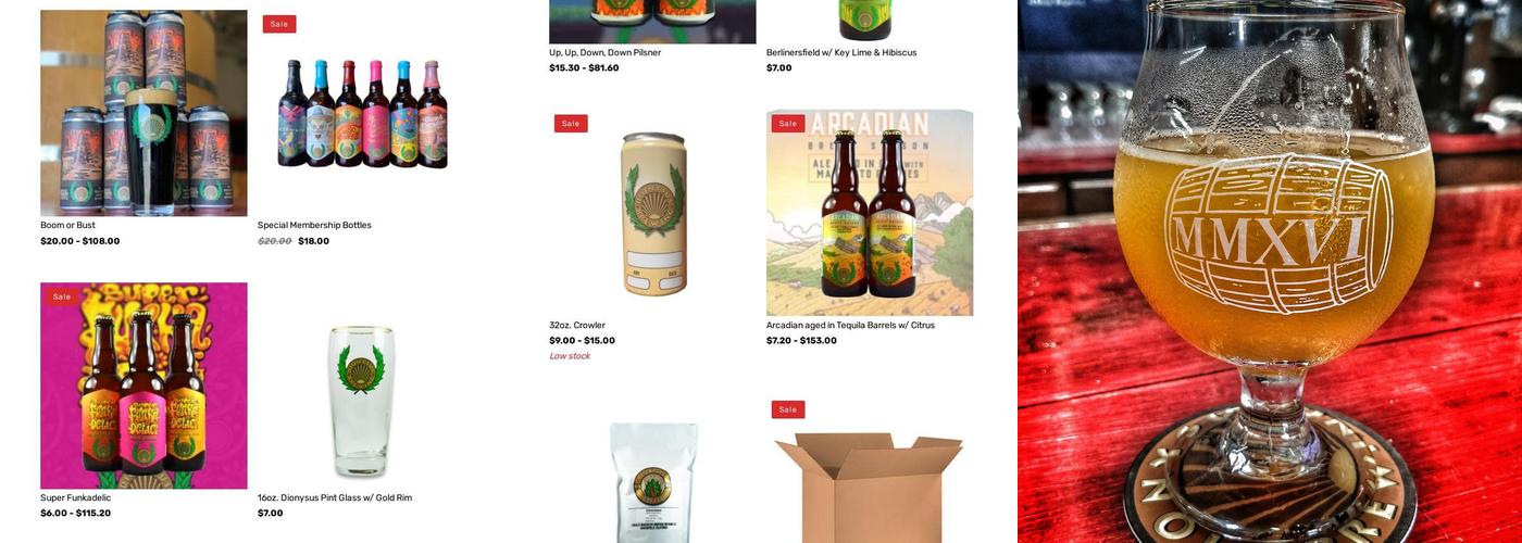 Dionysus Brewing Menu