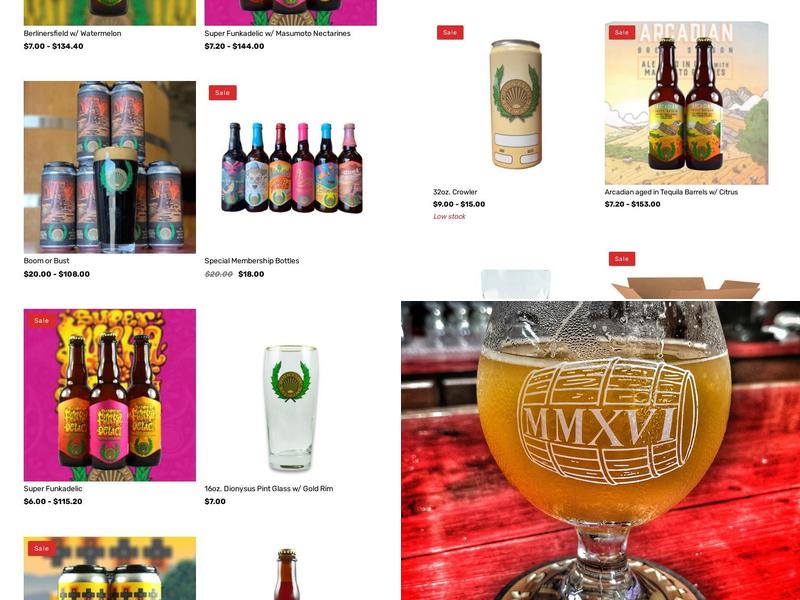 Dionysus Brewing Menu