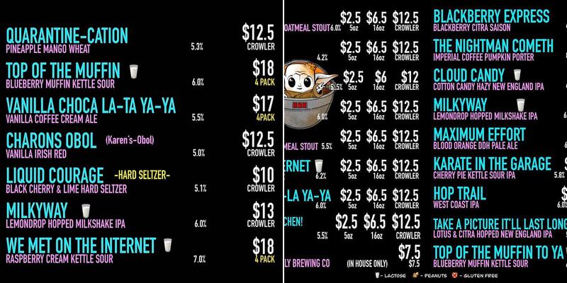 Something Brewery Menu