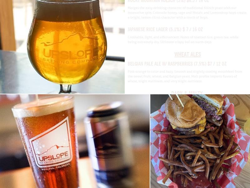 Upslope Brewing Company Menu