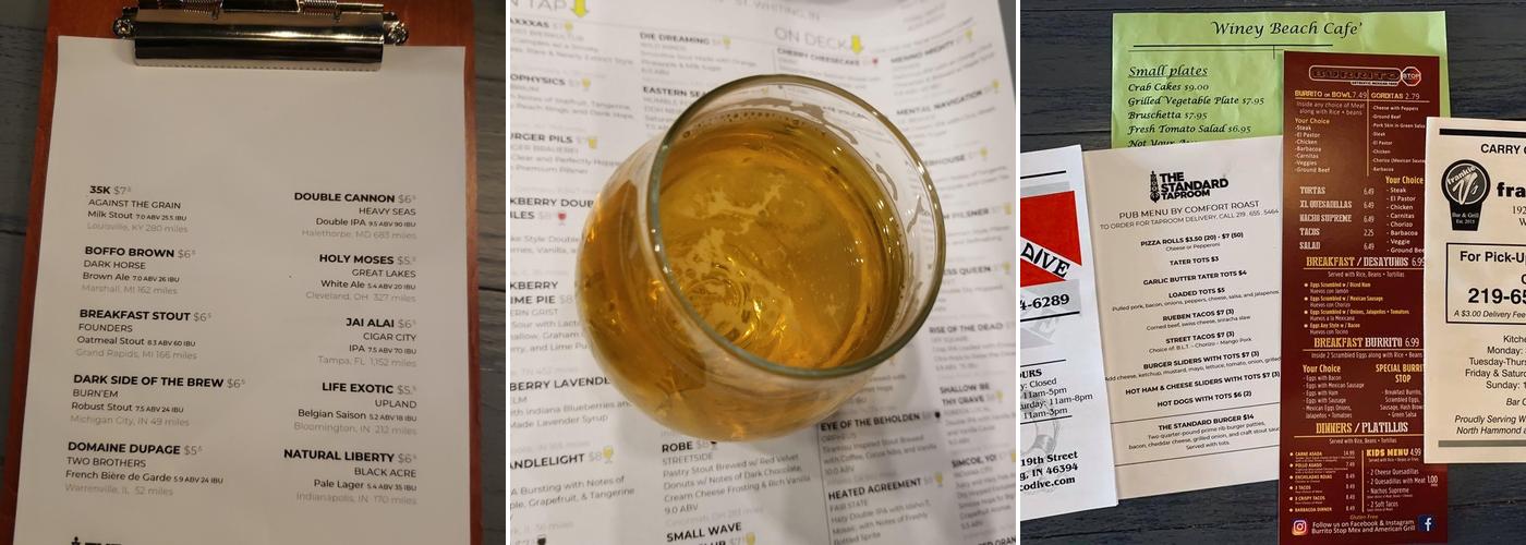 The Standard Taproom Menu