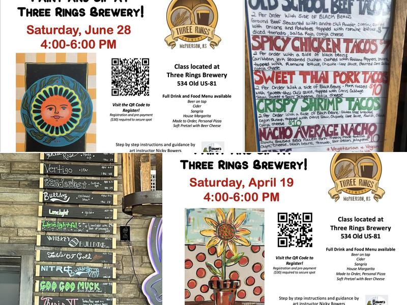 Three Rings Brewery Taproom and Patio Menu