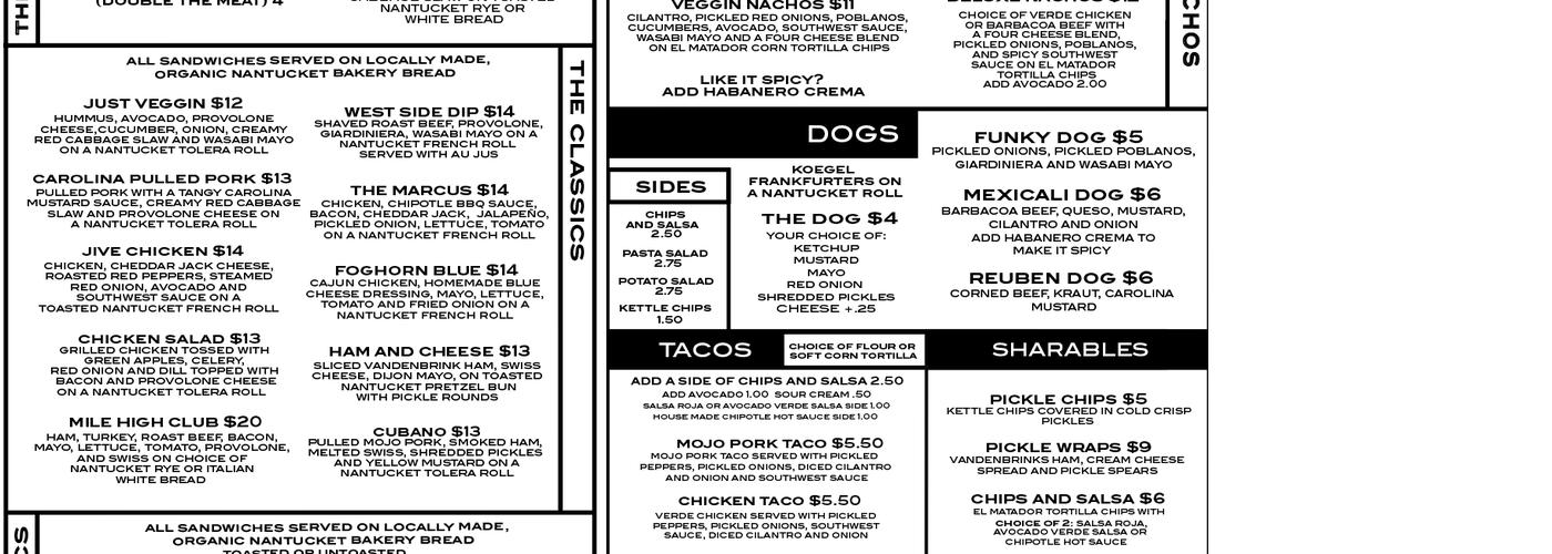 Greyline Brewing Co. Menu