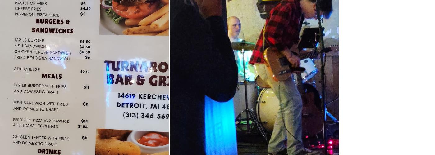 Turnaround Bar Menu