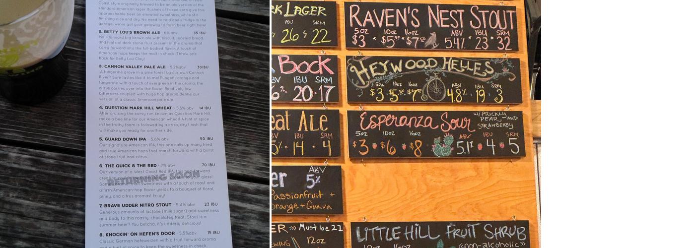 Imminent Brewing Menu