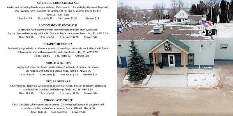 Uncommon Loon Brewing Company Menu