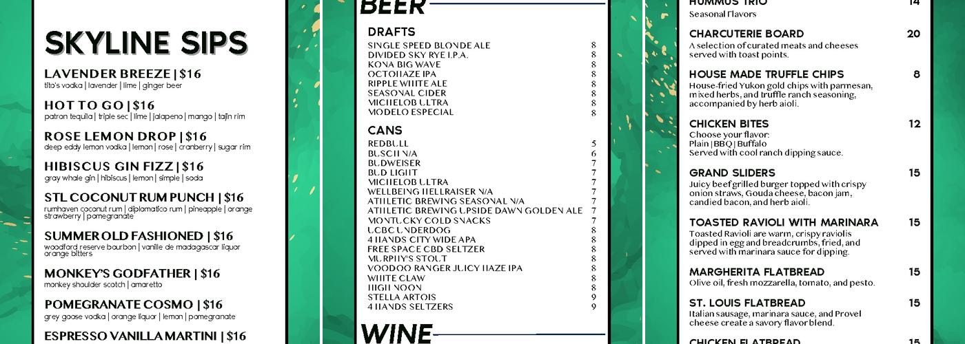 ART Bar at Angad Arts Hotel Menu