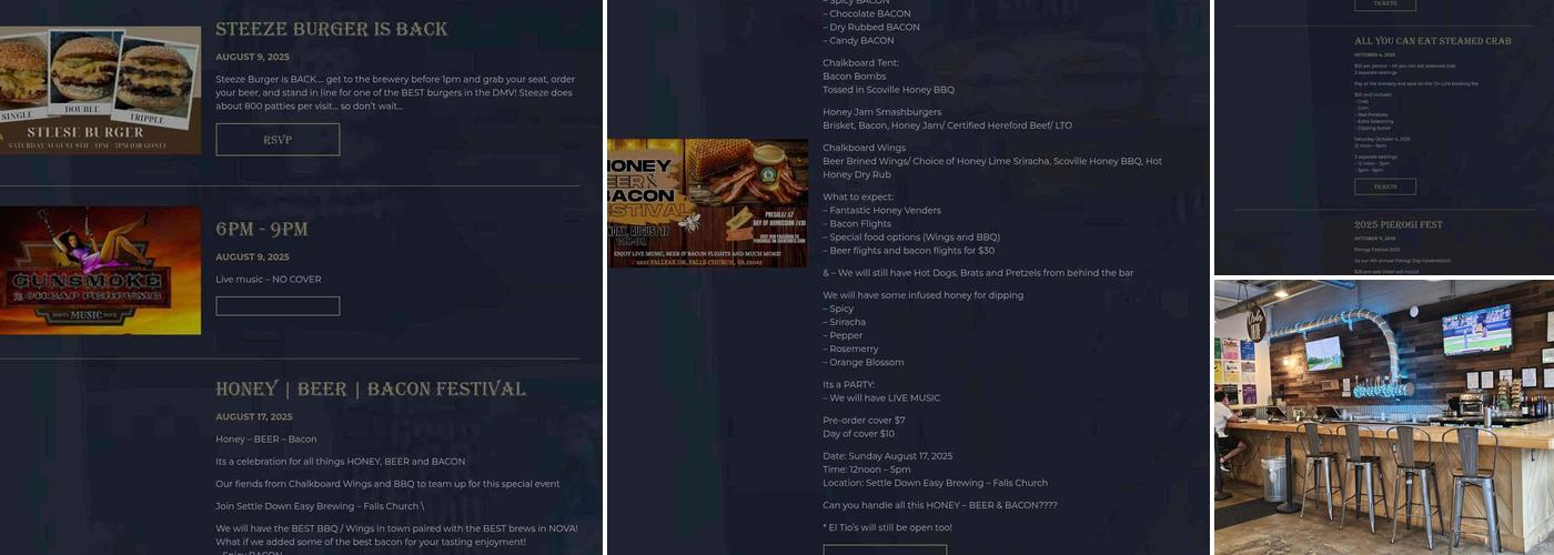 Settle Down Easy Brewing Co. Menu